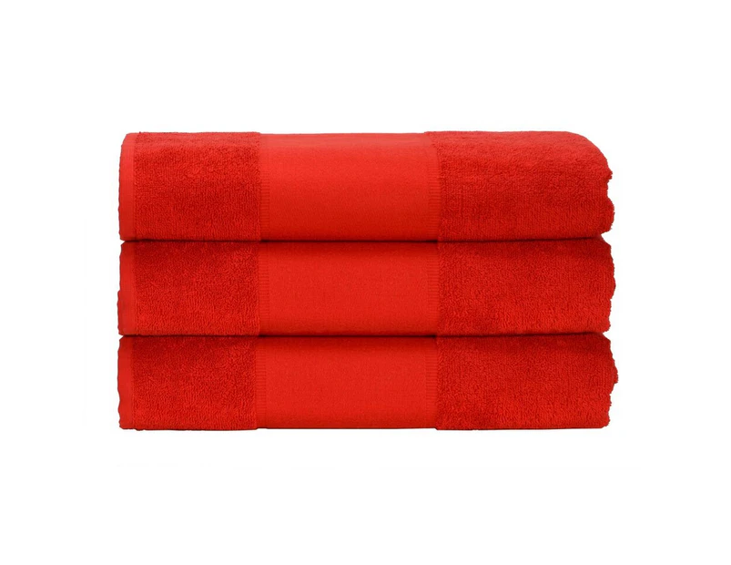 A&R Towels Print-Me Hand Towel (Fire Red) - RW6036