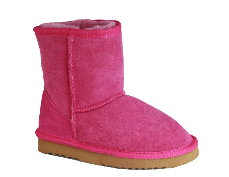 Eastern Counties Leather Childrens/Kids Charlie Sheepskin Boots (Pink) - EL127