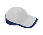 Beechfield Unisex Teamwear Competition Cap Baseball / Headwear (Light Grey/French Navy/Bright Royal) - RW223