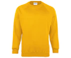Maddins Kids Unisex Coloursure Crew Neck Sweatshirt / Schoolwear (Sunflower) - RW841