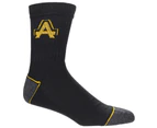 Amblers Mens Contrast Ribbed Workwear Socks (Pack Of 3) (Black/Grey) - FS3702