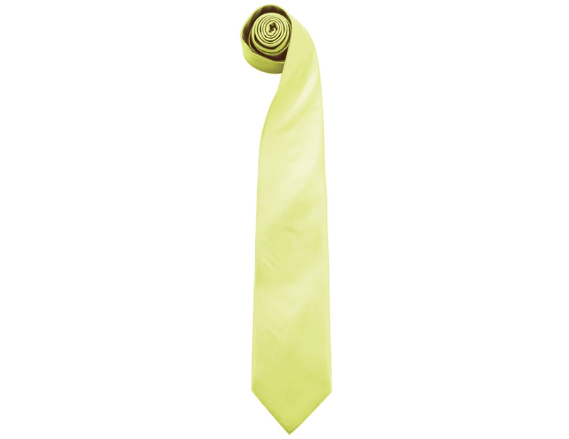 Premier Mens “Colours” Plain Fashion / Business Tie (Lime) - RW1156