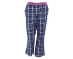 Forever Dreaming Womens/Ladies Checked Pyjama Bottoms (Blue Check) - N1090