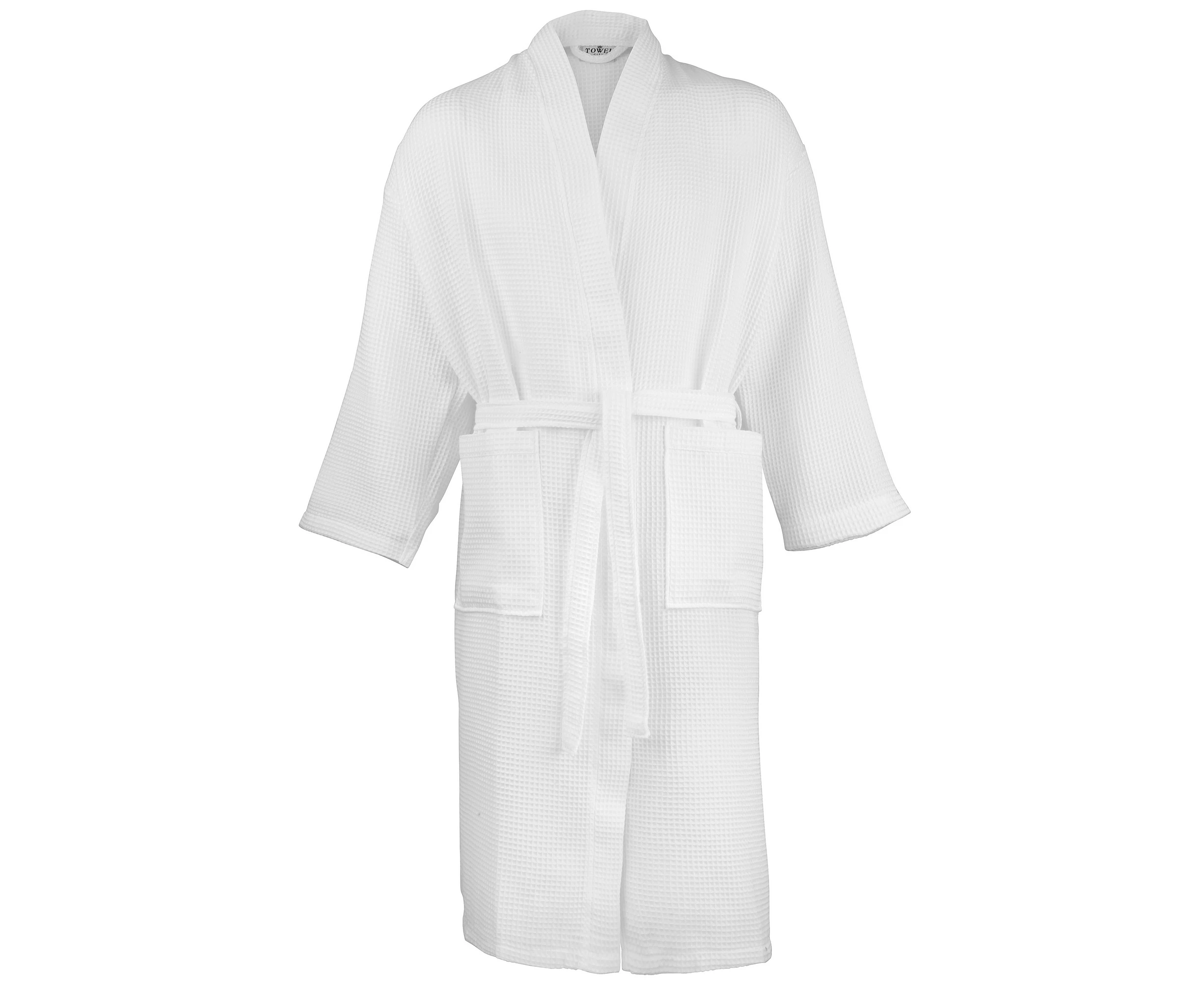 Towel City Waffle 220 GSM Bath Robe / Towel (White) - RW1595