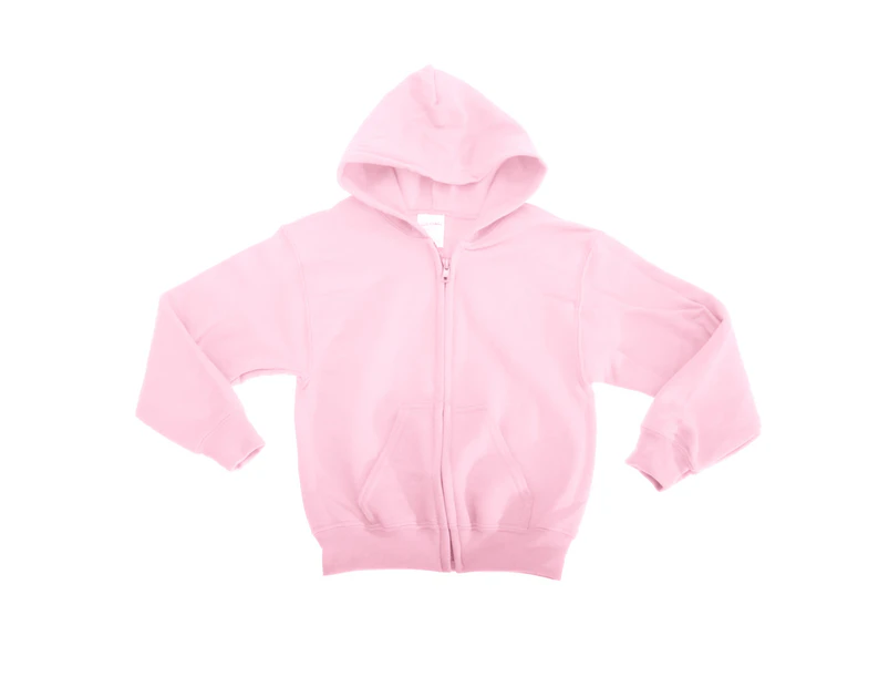 Gildan Heavy Blend Unisex Childrens Full Zip Hooded Sweatshirt / Hoodie (Light Pink) - BC472