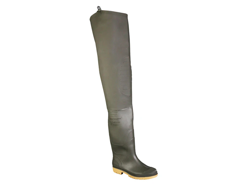 Dikamar Administrator Thigh Wader / Mens Boots / Plain Rubber Wellingtons (Green) - FS1131