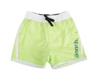Bench Childrens/Boys Breakerwave Swim Shorts With Contrasts (Green) - SWIM604