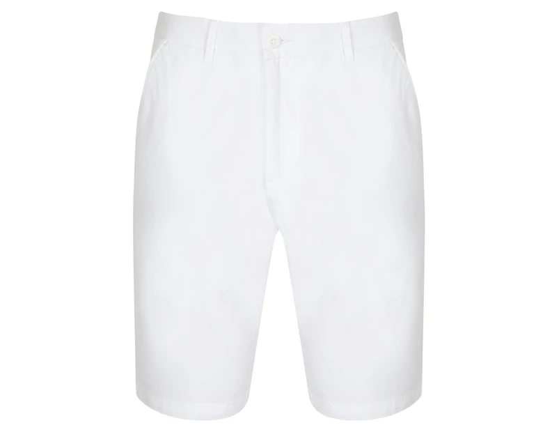 Front Row Womens Cotton Rich Stretch Chino Shorts (White) - RW4697