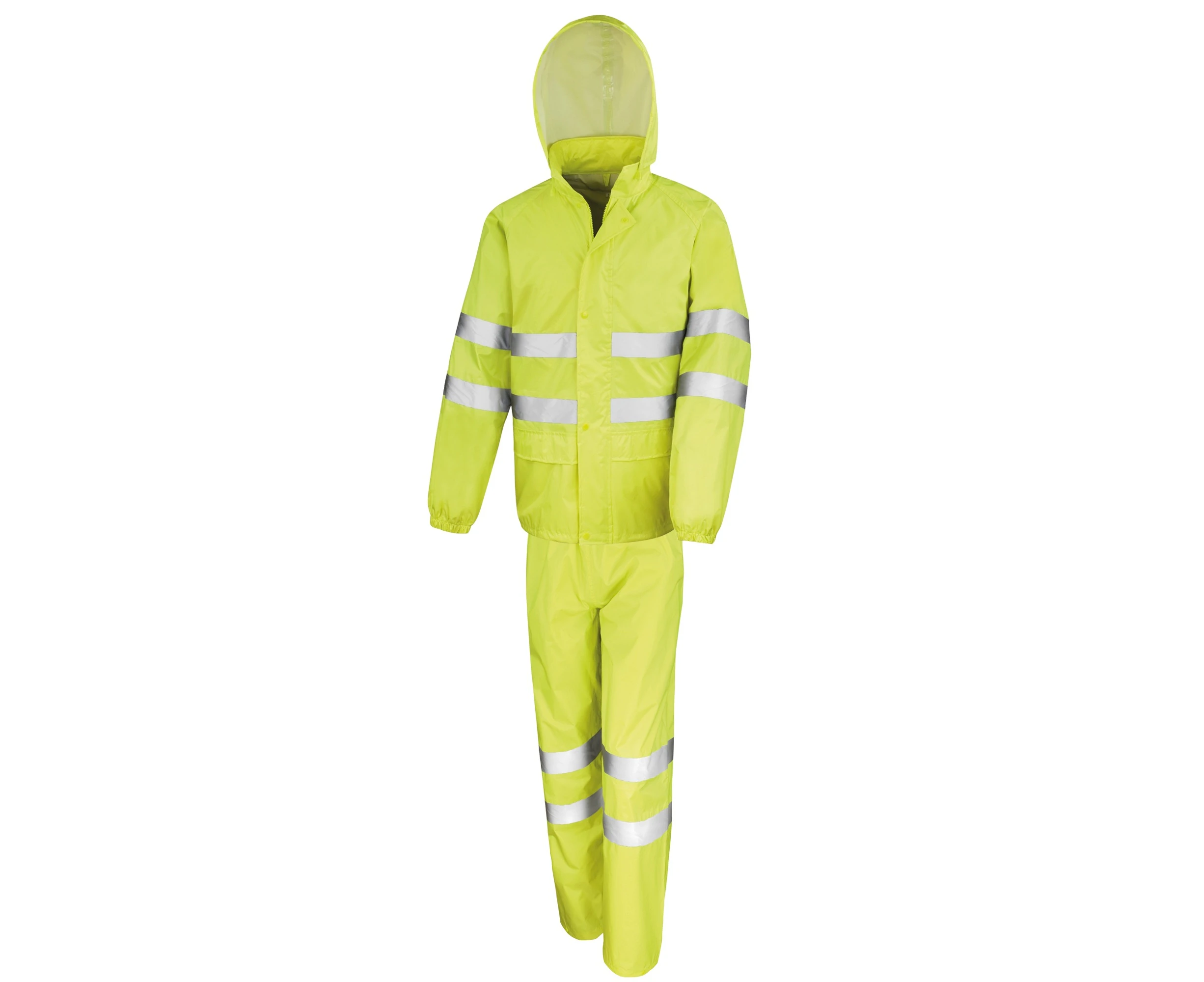 Result Safeguard Unisex High Visibility Waterproof Suit (Jacket And Trousers) (Yellow) - RW3701