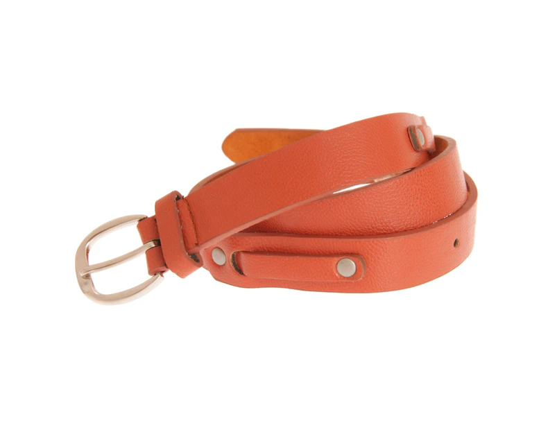 Grace Womens/Ladies Leather Belt (Orange) - BL164
