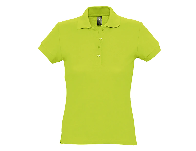 SOLS Womens Passion Pique Short Sleeve Polo Shirt (Apple Green) - PC317