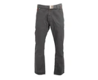 D555 London Mens Canary Bedford Cord Trousers With Belt (Charcoal) - DC110