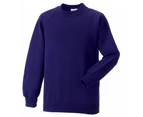 Jerzees Schoolgear Childrens Raglan Sleeve Sweatshirt (Purple) - BC587