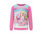 Shopkins Childrens/Girls Official Character Design Sweatshirt (Dark Pink) - NS342
