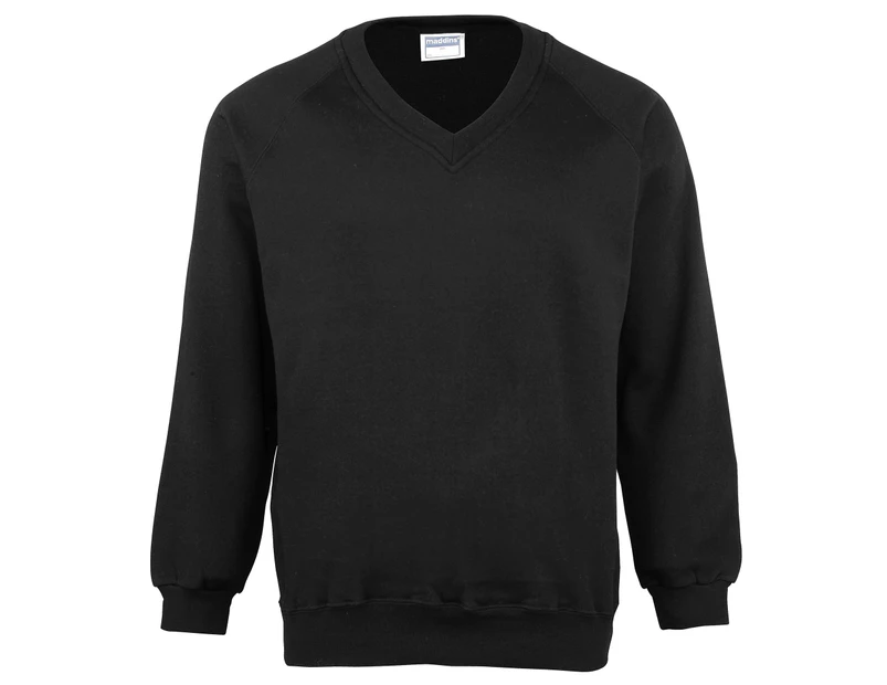 Maddins Mens Coloursure V-Neck Sweatshirt (Black) - RW844