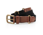 Asquith & Fox Mens Faux Leather And Canvas Belt (Black) - RW6144
