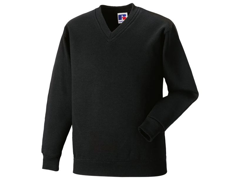 Jerzees Schoolgear Childrens V-Neck Sweatshirt (Black) - BC579