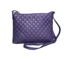 Eastern Counties Leather Womens Rose Quilted Handbag (Purple) - EL258