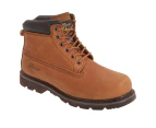 Grafters Mens 6 Eye Padded Leather Work Boots (Light Brown) - DF553