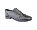 Cipriata Womens Violetta Leather Brogue Oxford Shoes (Black) - DF1416