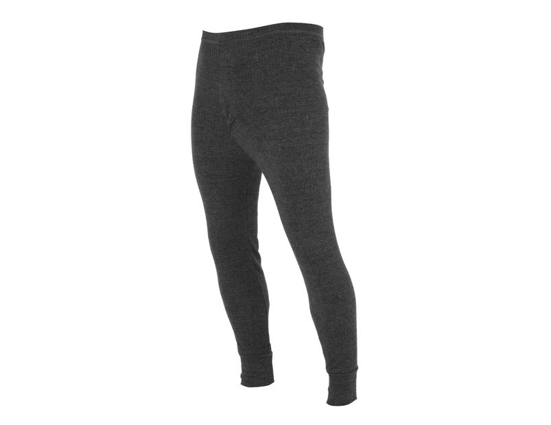 FLOSO Mens Thermal Underwear Long Johns/Pants (Standard Range) (Charcoal) - THERM20