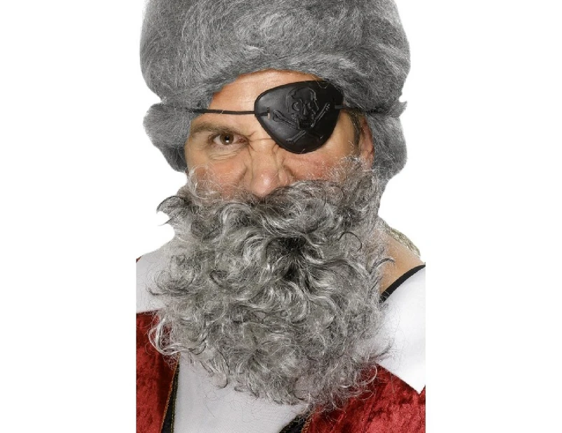 Smiffys Nylon Deluxe Pirate Beard (Light Grey) - SG13425