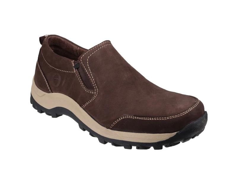 Cotswold Mens Sheepscombe Slip On Twin Gusset Shoes (Brown) - FS3465