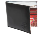 Arsenal FC Mens Official Football Stadium Leather Wallet (Black) - SG537