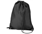 BagBase Budget Water Resistant Sports Gymsac Drawstring Bag (11 Litres) (Black) - BC2538