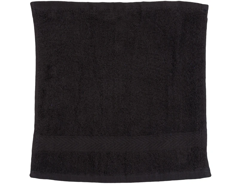 Towel City Luxury Range 550 GSM - Face Cloth / Towel (30 X 30 CM) (Black) - RW1574
