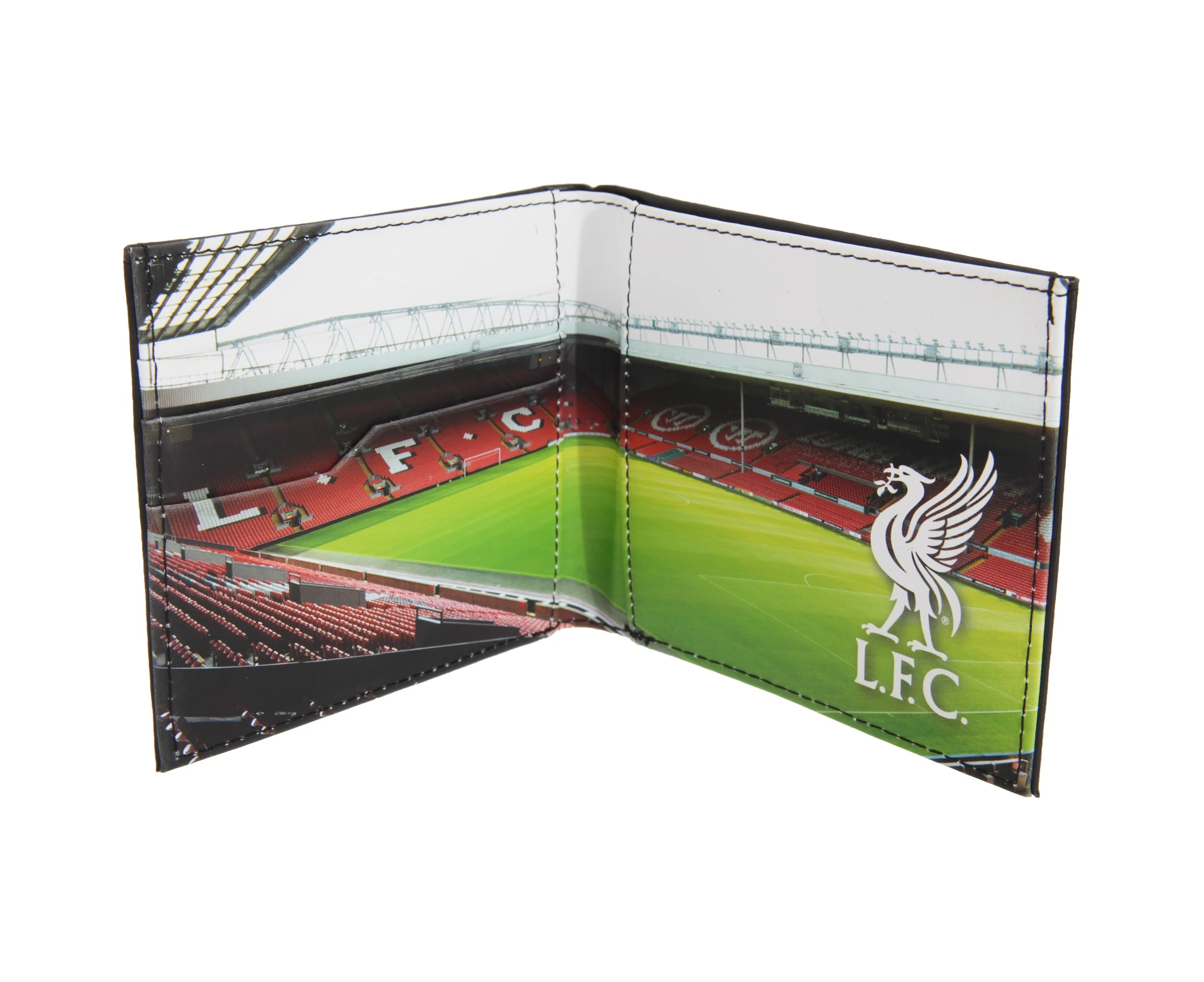 Liverpool FC Mens Official Football Stadium Leather Wallet (Black) - SG541