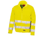 Result Core Mens High-Visibility Winter Blouson Softshell Jacket (Water Resistant & Windproof) (Flourescent Yellow) - RW3209