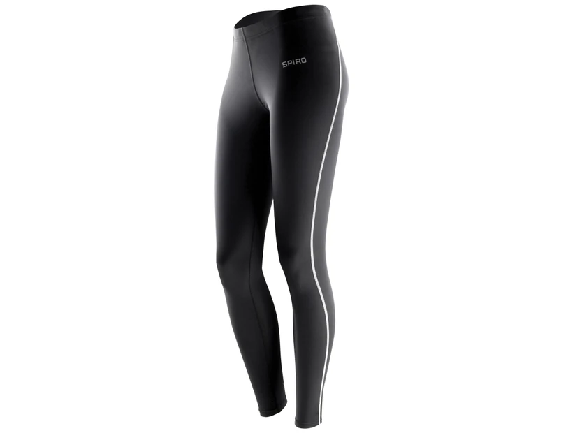 Spiro Ladies/Womens Bodyfit Performance Base Layer Leggings (Black) - RW1487