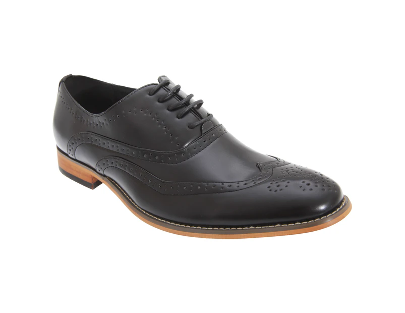 Goor Mens 5 Eyelet Brogue Oxford Shoes (Black) - DF547