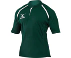 Gilbert Rugby Childrens/Kids Xact Match Short Sleeved Rugby Shirt (Green) - RW5398