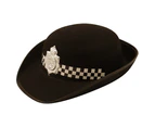 Henbrandt Womens Felt Police Hat (Black) - SG5650