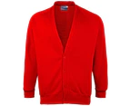 Maddins Childrens Unisex Coloursure Cardigan / Schoolwear (Red) - RW846