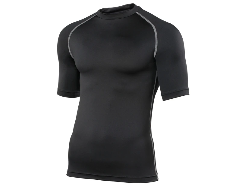 Rhino Mens Sports Base Layer Short Sleeve T-Shirt (Black) - RW1277