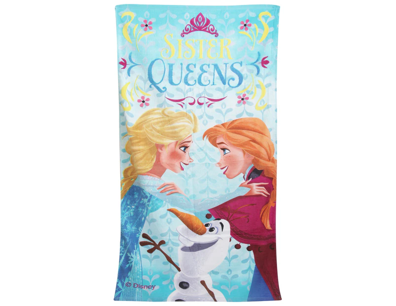 Disney Frozen Childrens Girls Sister Queens Printed Beach Towel (Multi Coloured) - HT315