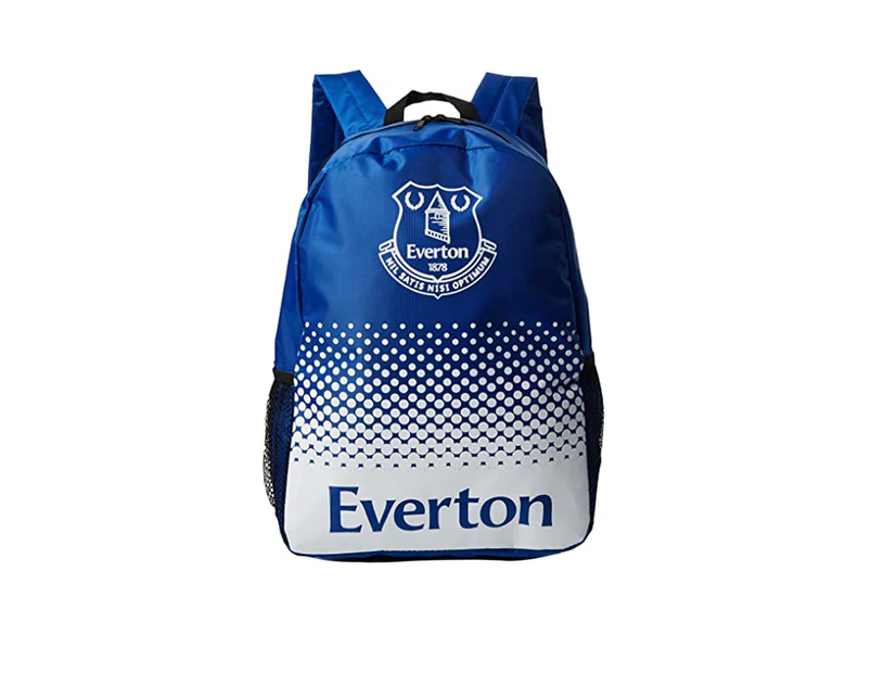 Everton FC Official Fade Crest Design Football Backpack/Rucksack (Blue/White) - SG10681