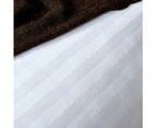 White Cotton Sateen Striped Duvet Cover Set