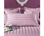 100% Cotton Purple Striped Duvet Cover Set