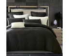 Charcoal Vintage Wash Linen Quilt Duvet Doona Cover Set