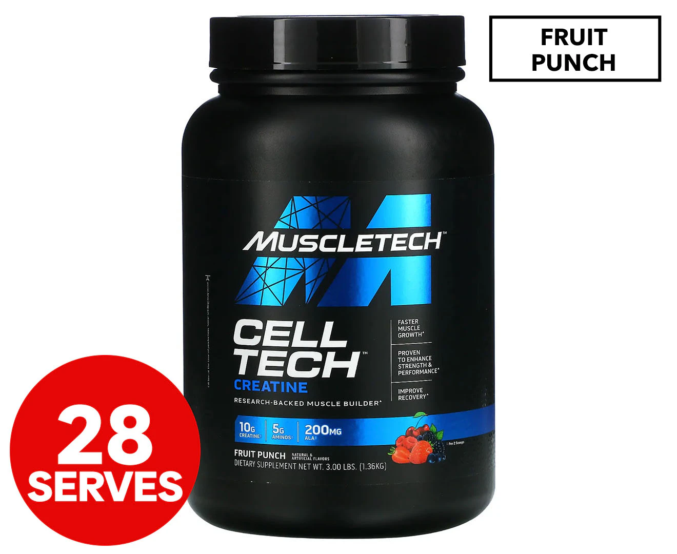 MuscleTech Cell Tech Creatine Formula Fruit Punch 1.36kg / 28 Serves