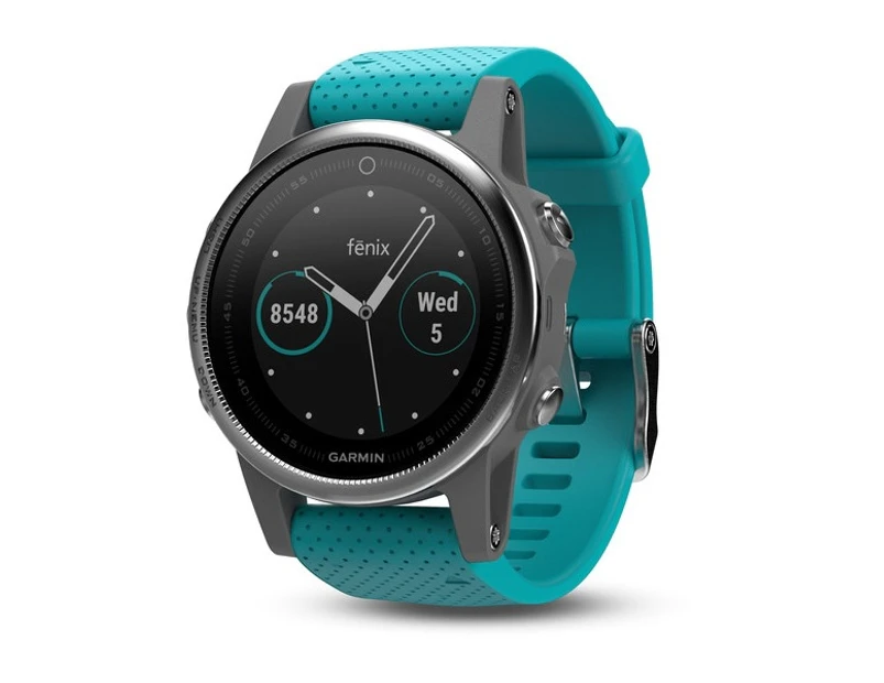 Garmin fenix 5S Silver with Turquoise Band