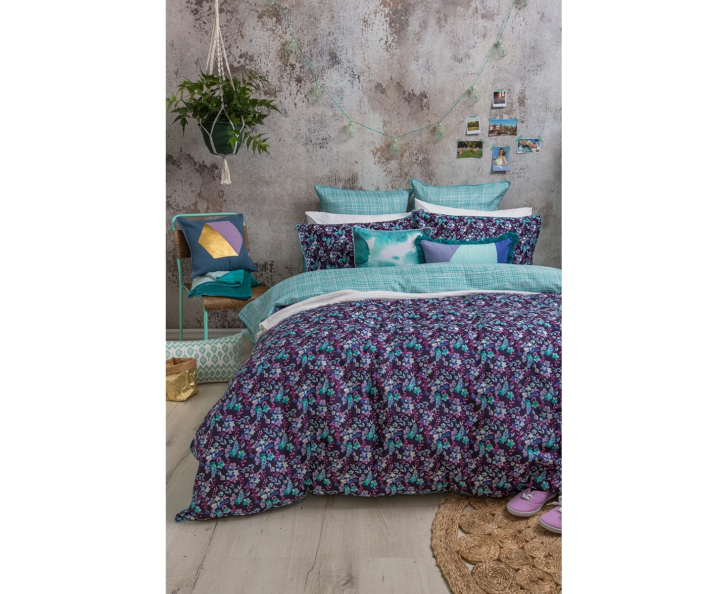 Bambury Quilt Cover Set | Floral | King | Evelyn