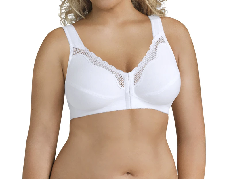 Exquisite Form White Womens US Size 34 C Wire-Free Full Coverage Bras 569