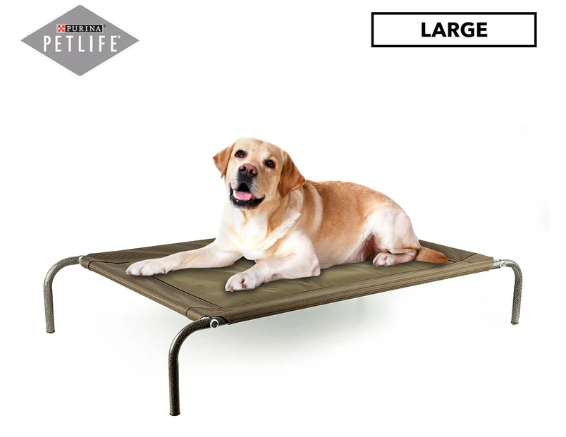 Purina PetLife Large Outdoor Alfresco Deluxe Bed - Green/Grey