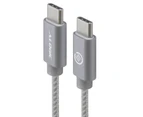 Alogic MU2CC-01SGR 1m USB 2.0 USB-C to USB-C Cable Charge & Sync M to M Grey
