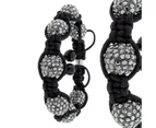 Unisex PAVE BALLS Bracelet - PREMIUM black / hem - Black